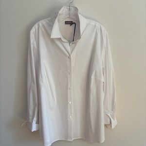 Samoon  Classic White Blouse  76% Cotton 22%Polyester 2% Elastane
